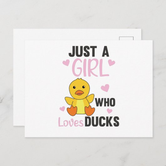 Alleen een meisje dat gek is op eenden - een klap  briefkaart (Voorkant / Achterkant)