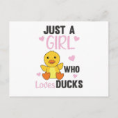 Alleen een meisje dat gek is op eenden - een klap briefkaart (Voorkant)