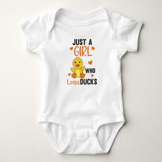 Alleen een meisje dat gek is op eenden - een klap  romper (Voorkant)