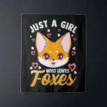 Alleen een meisje dat gek is op giftige Kinder mei Wandkleed<br><div class="desc">Alleen een meisje dat gek is op giftige Kinder meisjes die fox kotsen</div>