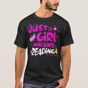 Alleen een meisje dat graag leest t-shirt