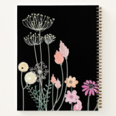 Alleen een meisje dat graag zakboekbloemen tekent notitieboek (Achterkant)