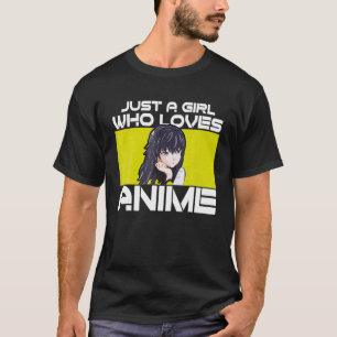 Alleen een meisje dat houdt van animistoefjes voor t-shirt