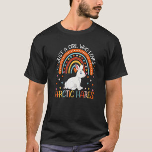 Alleen een meisje dat houdt van hazen voor vrouwel t-shirt