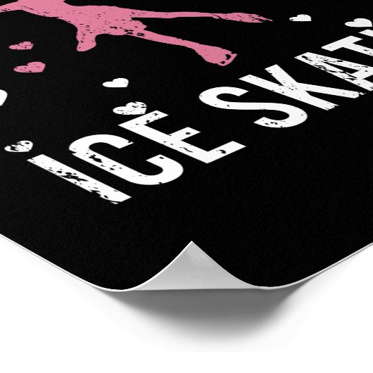 Alleen een meisje dat houdt van ijsschaatsen poster (Hoek)