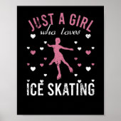 Alleen een meisje dat houdt van ijsschaatsen poster (Voorkant)