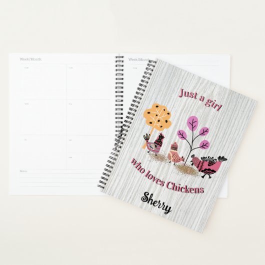 Alleen een meisje dat houdt van kippen country Fol Planner (Display)