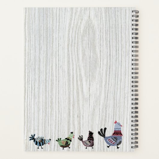 Alleen een meisje dat houdt van kippen country Fol Planner (Achterkant)