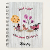 Alleen een meisje dat houdt van kippen country Fol Planner (Voorkant)