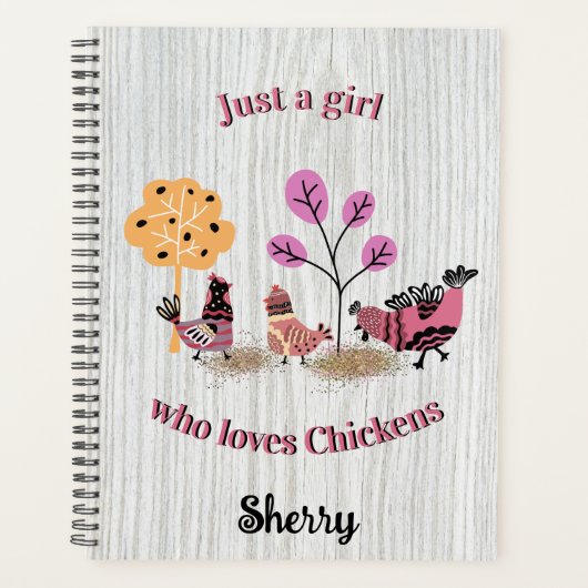 Alleen een meisje dat houdt van kippen country Fol Planner (Voorkant)