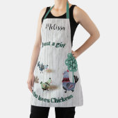 Alleen een meisje dat houdt van kippen country Fol Schort (Insitu)