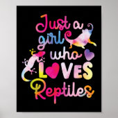 Alleen een meisje dat houdt van Reptiles Lizard Wa Poster (Voorkant)