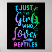 Alleen een meisje dat houdt van Reptiles Lizard Wa Poster (Voorkant)