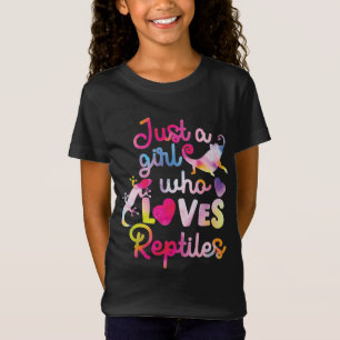 Alleen een meisje dat houdt van Reptiles Lizard Wa T-shirt