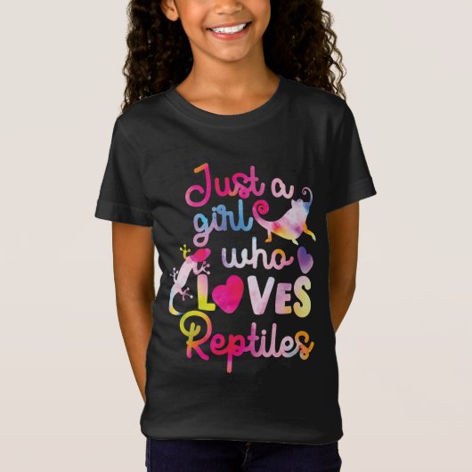 Alleen een meisje dat houdt van Reptiles Lizard Wa T-shirt (Voorkant)
