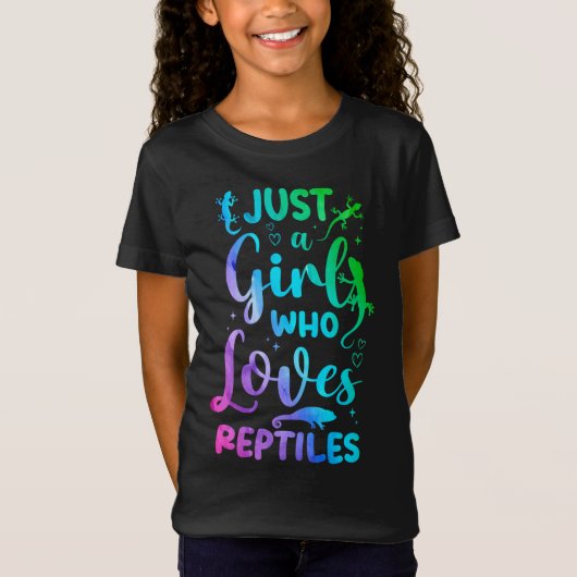 Alleen een meisje dat houdt van Reptiles Lizard Wa T-shirt (Voorkant)