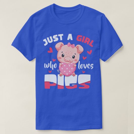 Alleen een meisje dat houdt van Varkens Hog Lover  T-shirt (Design voorkant)