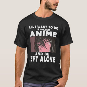 Alleen een meisje dat van Anime houdt en dat een m T-shirt
