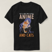 Alleen een meisje dat van Anime houdt en Kawaii Pe T-shirt (Design voorkant)