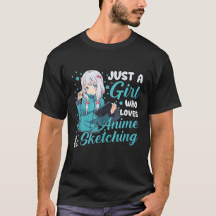 Alleen een meisje dat van Anime houdt en meisjes d T-shirt
