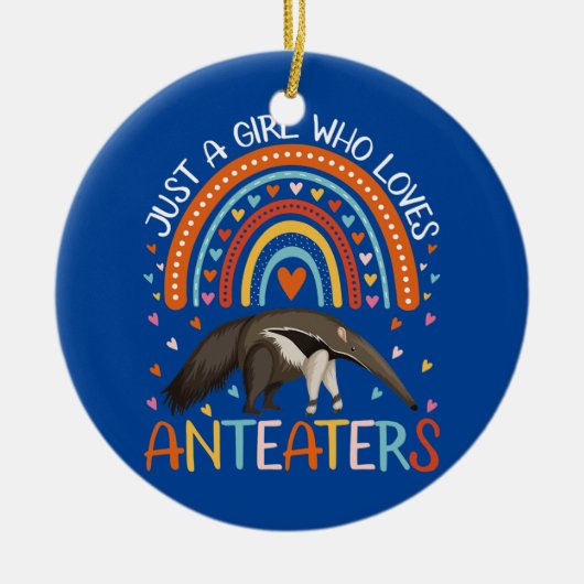 Alleen een meisje dat van Anteater houdt voor meis Keramisch Ornament (Voorkant)
