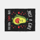 Alleen een meisje dat van Avocado houdt Fleece Deken (Voorkant (Horizontaal))