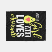 Alleen een meisje dat van Avocado houdt Fleece Deken (Voorkant (Horizontaal))