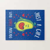 Alleen een meisje dat van Avocado houdt Legpuzzel (Horizontaal)