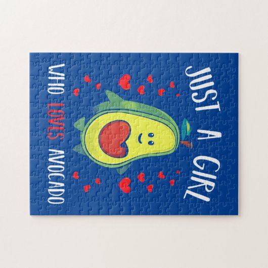 Alleen een meisje dat van Avocado houdt Legpuzzel (Horizontaal)