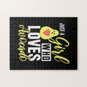 Alleen een meisje dat van Avocado houdt Legpuzzel (Horizontaal)