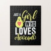 Alleen een meisje dat van Avocado houdt Legpuzzel (Verticaal)