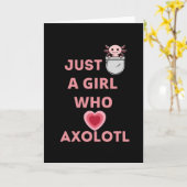 alleen een meisje dat van axolotl houdt kaart (Gele Bloem)