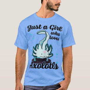 Alleen een meisje dat van Axolotls houdt Kinder Ax T-shirt