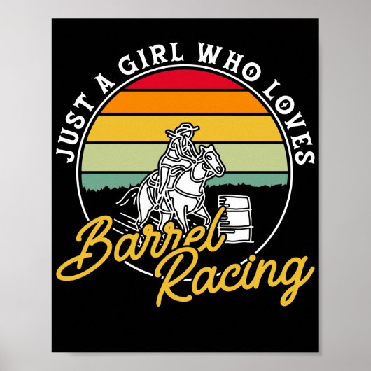 Alleen een meisje dat van Barrel Racing Horse Ridi Poster (Voorkant)