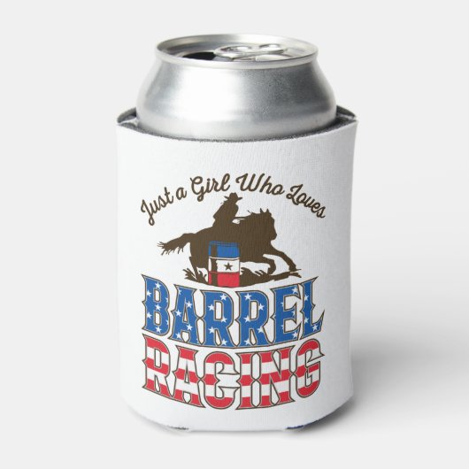 Alleen een meisje dat van Barrel Racing houdt Blikjeskoeler (Blikje Voorkant)