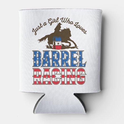 Alleen een meisje dat van Barrel Racing houdt Blikjeskoeler (Voorkant)