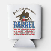 Alleen een meisje dat van Barrel Racing houdt Blikjeskoeler (Achterkant)