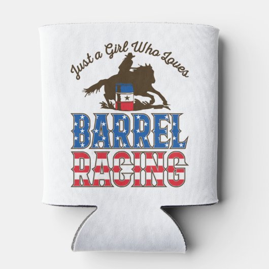 Alleen een meisje dat van Barrel Racing houdt Blikjeskoeler (Achterkant)