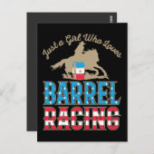 Alleen een meisje dat van Barrel Racing houdt Briefkaart (Voorkant / Achterkant)