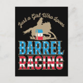 Alleen een meisje dat van Barrel Racing houdt Briefkaart (Voorkant)