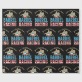 Alleen een meisje dat van Barrel Racing houdt Cadeaupapier (Vlak)