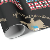 Alleen een meisje dat van Barrel Racing houdt Cadeaupapier (Rol Hoek)