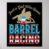 Alleen een meisje dat van Barrel Racing houdt Poster (Voorkant)