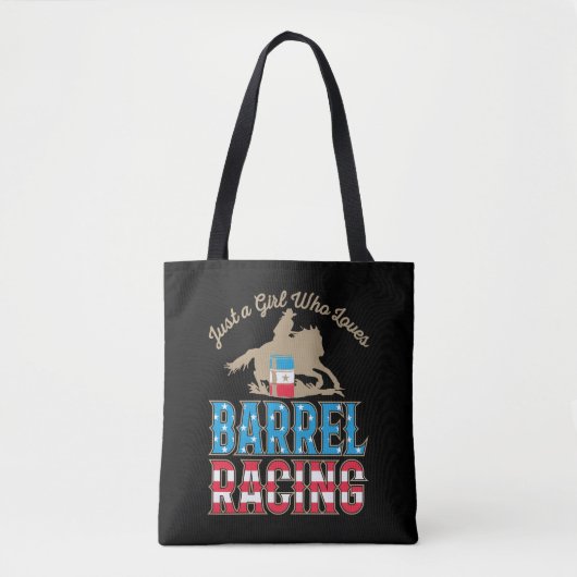 Alleen een meisje dat van Barrel Racing houdt Tote Bag (Voorkant)