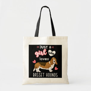 Alleen een meisje dat van Basset Hounds houdt Tote Bag