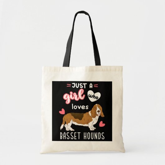 Alleen een meisje dat van Basset Hounds houdt Tote Bag (Voorkant)