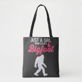 Alleen een meisje dat van Bigfoot houdt Tote Bag (Voorkant)
