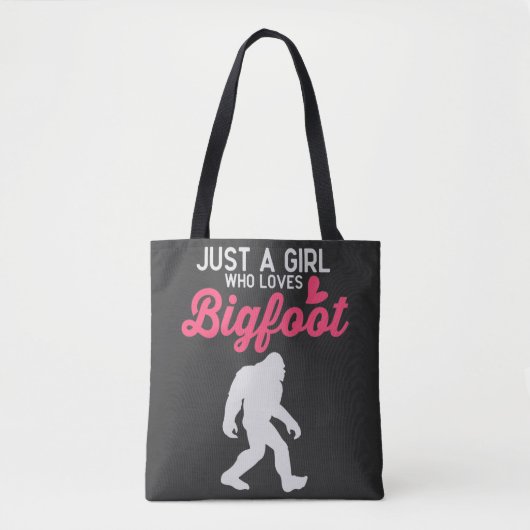 Alleen een meisje dat van Bigfoot houdt Tote Bag (Voorkant)
