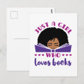 Alleen een meisje dat van Boeken-Amerikaan houdt Briefkaart (Voorkant / Achterkant)