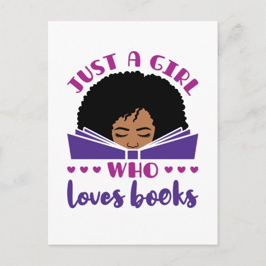 Alleen een meisje dat van Boeken-Amerikaan houdt Briefkaart (Voorkant)